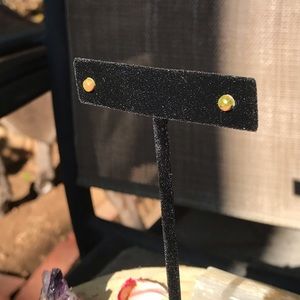 Sterling silver 4mm gemstone earrings